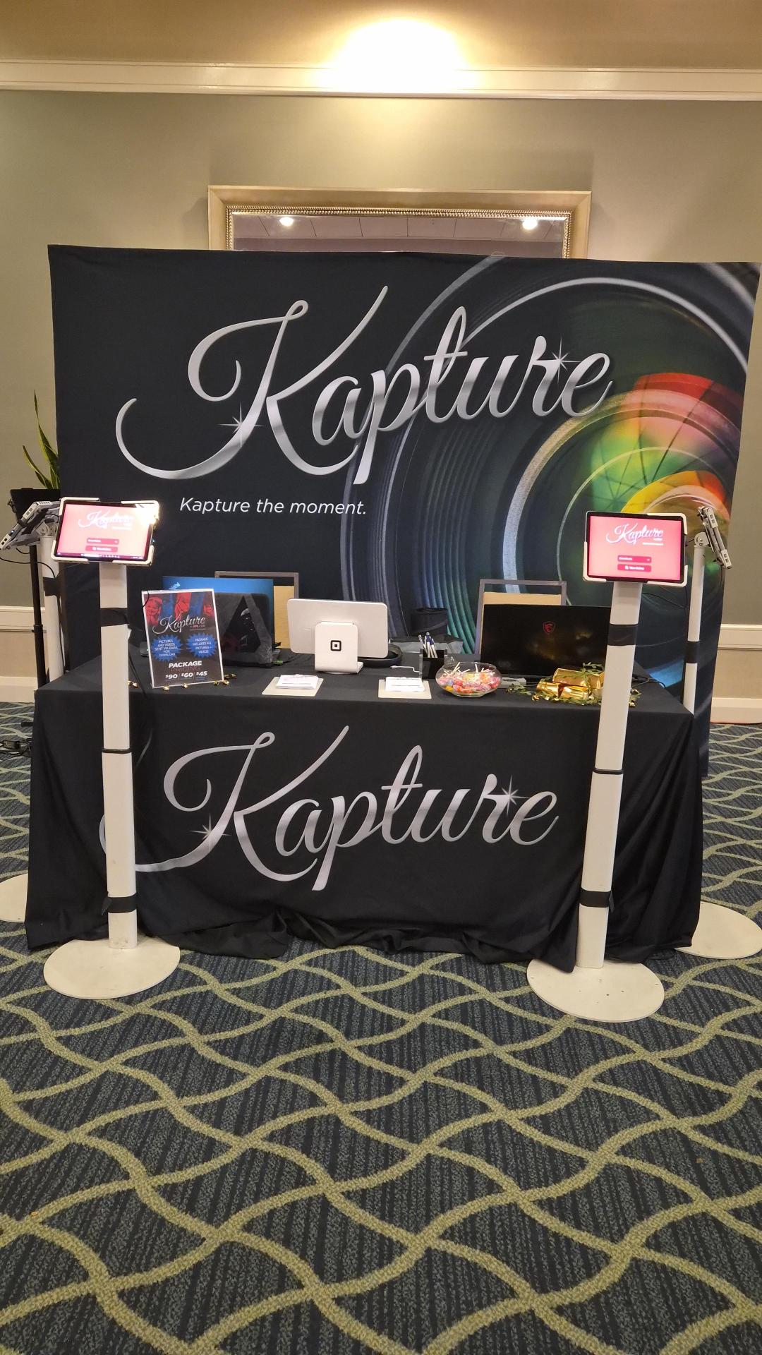 Kapture booth with tablet kiosks at a dance competition